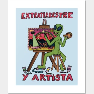 Extraterrestre y Artista Posters and Art
